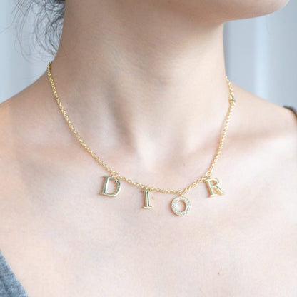 Exclusive Gold DR Necklace